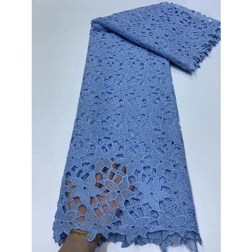 Swiss African Net Lace Fabric 2020 High Quality Nigerian Stone Lace Embroidery Guipure Cord Water Soluble Voile Lace For Party