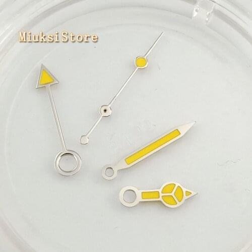 Luminous Yellow Watch Hands Fit Mingzhu 2813/3804,Miyota 8215 8205 Movement