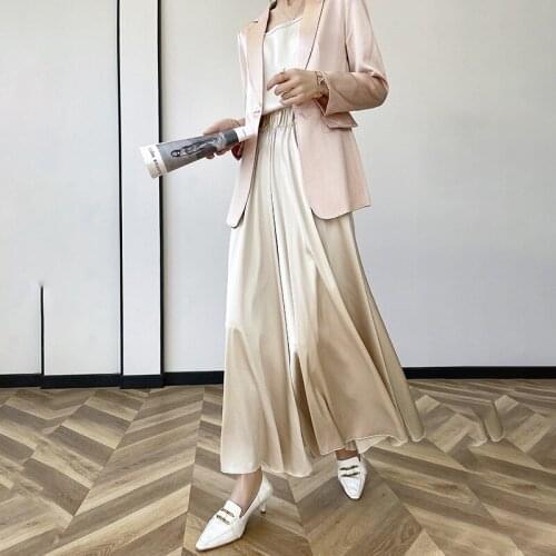 Thin Hakama Wide-leg Pants Womens Fashion Drape Trousers Are Thin, Wild High-waist Casual Trousers Women Clothing
