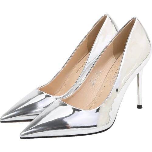 Women shoes Party Stiletto Plus:35-45 46 shoes woman 9cm thin heels Pumps Pointed Toe zapatos mujer ladies shoes