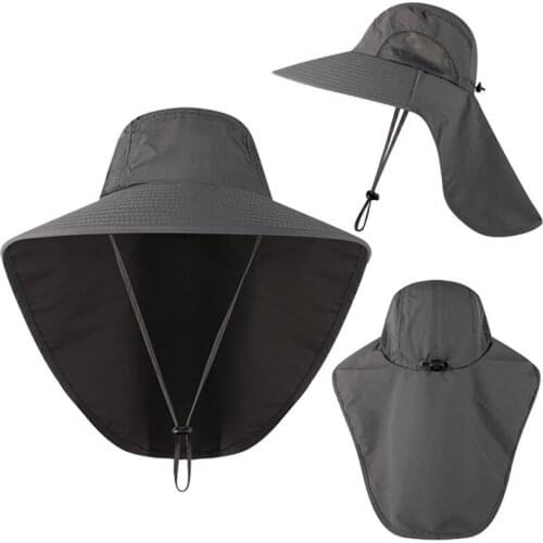 Outdoor Fishing Hat Wide Brim Breathable Mesh Fishing Cap Beach Hats Sun UV Protection Shade Hat For Women Men ML ML