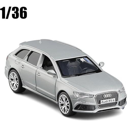 High Simulation 1/36 Audi RS6 Alloy Car Model Open Door Pull Back Metal Car Model Childrens Toy Car Gifts Free Shipping