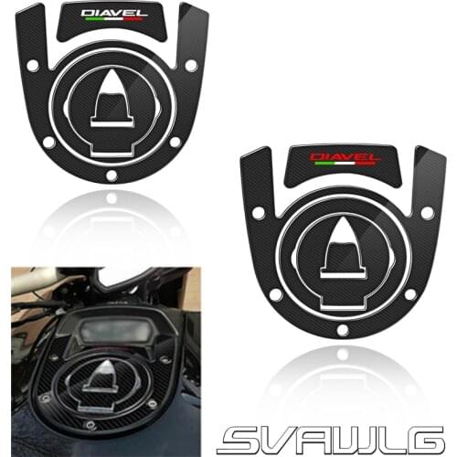 For Ducati Diavel 3D Carbon-look Motorcycle Gas Cap Sticker Tank Pad Protector