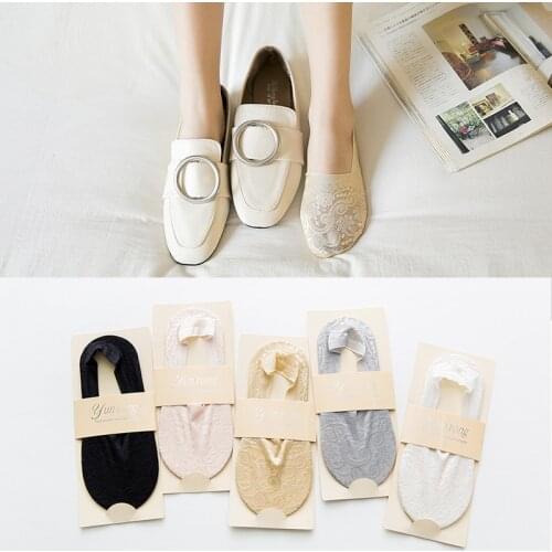 1 Pairs High quality female sock slipper sexy lens invisible boat socks for nude shoes No Show Socks for Ladies Girls