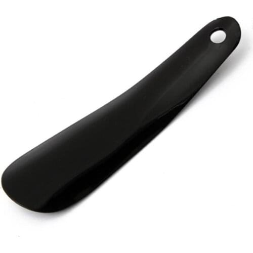 2Pcs Practical 16cm Black Spoon Shape Shoe Horns Simple Flexible Sturdy Slip Shoehorn Shoes Lifter Shoe Horn New