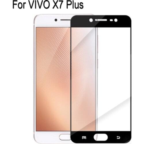 2PCS Full Curved Screen Protector For VIVO X7 Plus Full Cover Tempered Glass For VIVO X 7 Plus Protective Flim vivox7plus