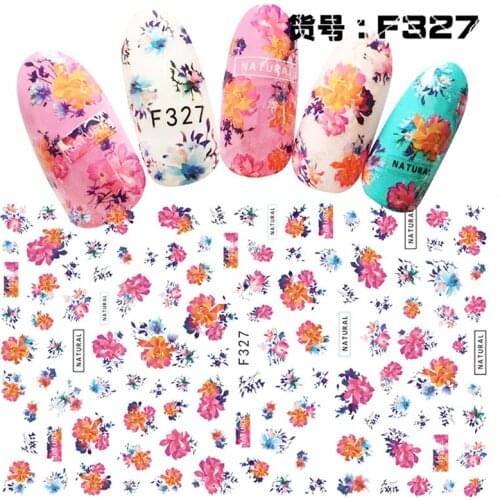 5 sheets creative Thin adhesive decals Nail Art decorations Stickers acrylic beauty flower nail supplies tools F323-327