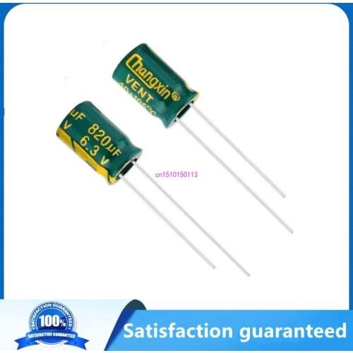 10pcs/lot 6.3V 820UF 8*12 Low ESR / Impedance high frequency aluminum electrolytic capacitor 820UF 6.3V820UF 20