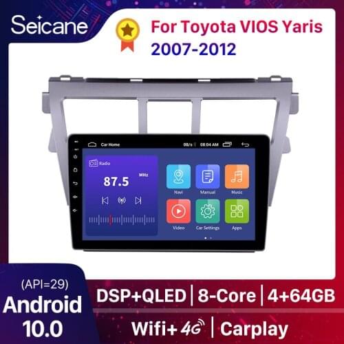 Seicane 2din Android 8.1 9 Inch Car wifi GPS Navigation Radio Multimedia Player For 2007 2008 2009 2010 2011 2012 Toyota VIOS