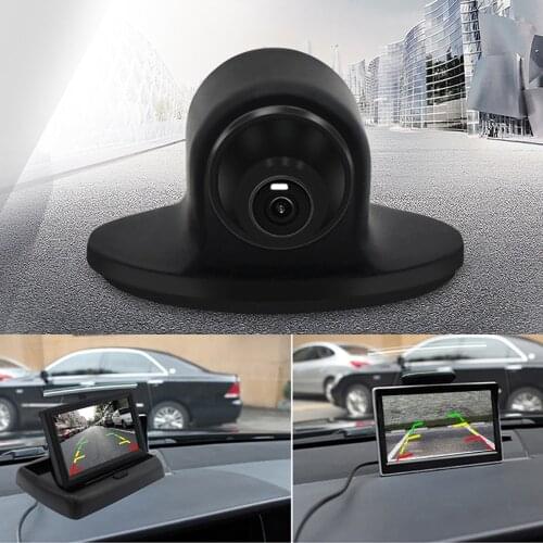 Car DIY no drill/hole around view 360 Car reverse Front Side View Backup parking assist detector Camera w cable Switcher