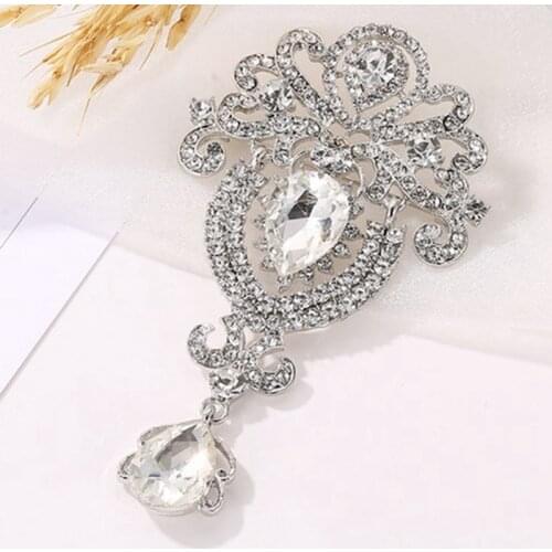 Luxury Rhinestone Crown Brooch Pin Crystal Crown Lapel Pin Suit Shirt Collar Corsage Brooches For Women Men Jewelry Accessoriesl