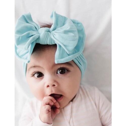 Baby Elastic headband Fashion Solid Bow Hairbands Soft Light Hair Accessories Diademas Para El Pelo Gumki Do Wlosow Scrunc