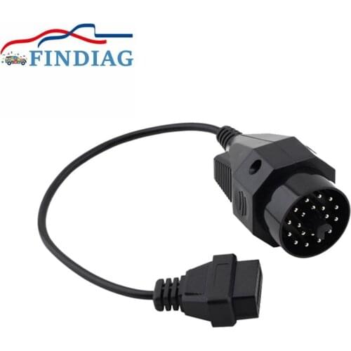 For BMW OBD II Adapter for BMW 20 pin to cable Cable 16 PIN Female Connector e36 e39 X5 Z3 for BMW 20pin to obd2 16Pin Connector