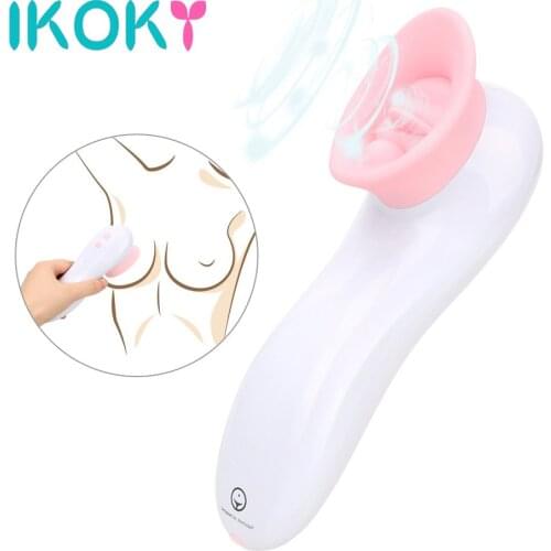 IKOKY G-spot Massage Sex Toys For Women Clitoris Nipple Sucker 7 Speeds Tongue Vibrators Clit Vagina Stimulator Oral Sex