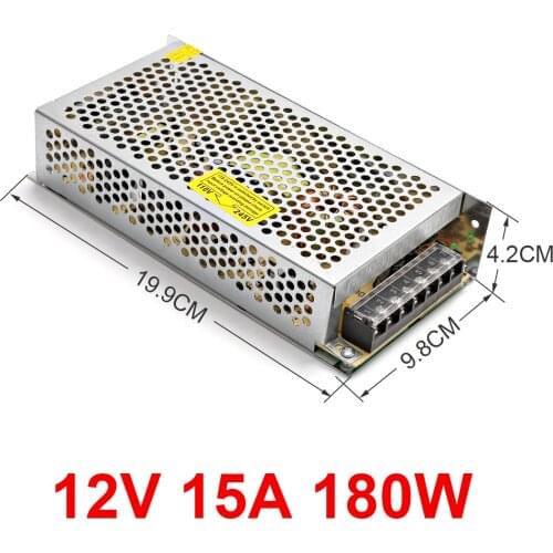 Switching power supply lamp transformer 12v 15A 180W LED strip closed circuit TV adapter