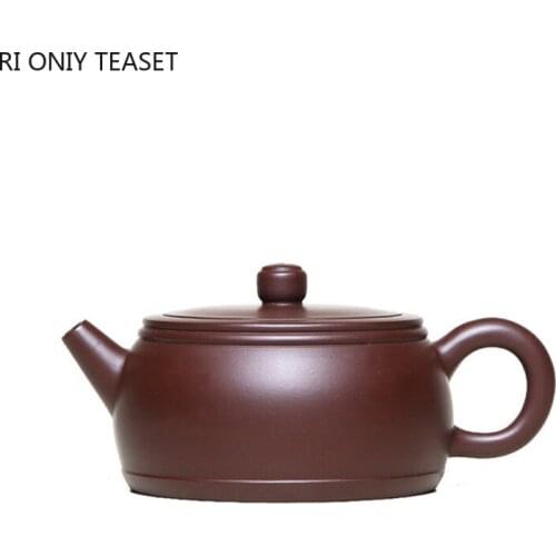 210ml Chinese Yixing Raw Ore Zhu Mud Tea Pot Ball Hole Filtration Kettle Handmade Purple Clay Teapots Zisha Teaware Supplies