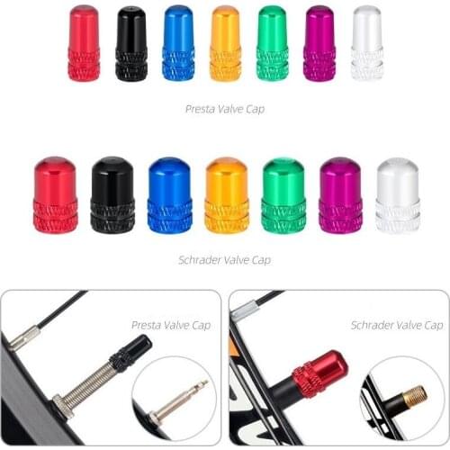 Schrader/Presta Valve Cap Mountain Road Bike Valve Cap Aluminum Alloy Dust Cap Bicycle Valve Cap Bicycle Tire Parts
