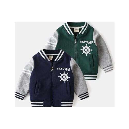 Boys Zipper Jacket 2020 New Autumn and Winter Clothes Baby Brushed Thickened Sweater Childrens Baseball Uniform Top Boys Coats