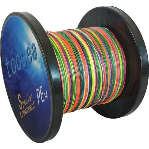 FishingLife 4 Strand Braided Fishing line 100m Multi Color/white yellow/green Super Strong Multifilament PE braid line 100 80LB