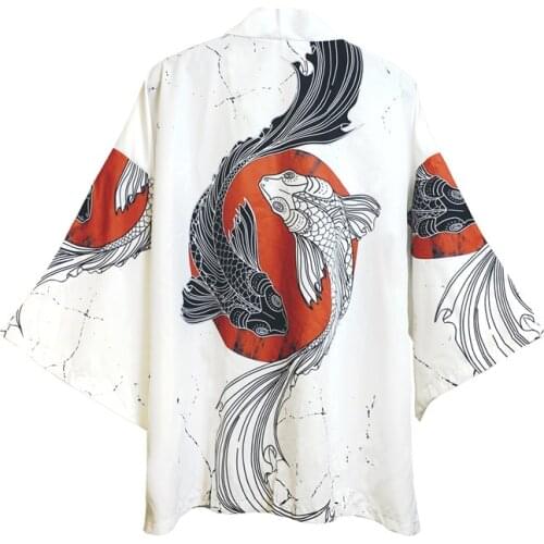 Summer Japanese Five Point Sleeves Kimono Mens And Womens Cloak Jacke Top Blouse Loose casual fashion plus oversized quick dry