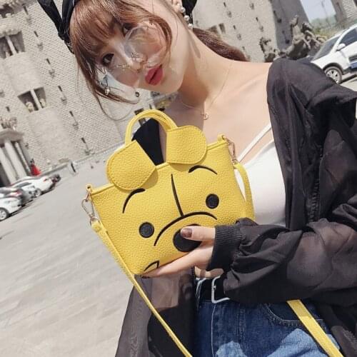 Cute Fashion Cartoon Chip and Dale Ears Mini Small Women Messenger Bag Tote Handbag PU Leather Crossbody Bags Purse Wallet