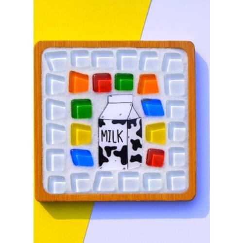 Mosaic Glass,Diy Cup-mat Kit,Parent-child Interactive Handmade Materials,Unique Gift Making,Creative Gifts