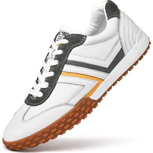 New fashion designer high quality leather mens shoes casual sports shoes brand Street classic mens shoes zapatillas hombre E44