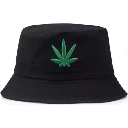 2021 New Cotton Fishing Hat Women Men Hip Hop Cap Couple Maple Leaf Embroidery Panama Bucket Hat Sun Flat Top Fisherman Hats Cap