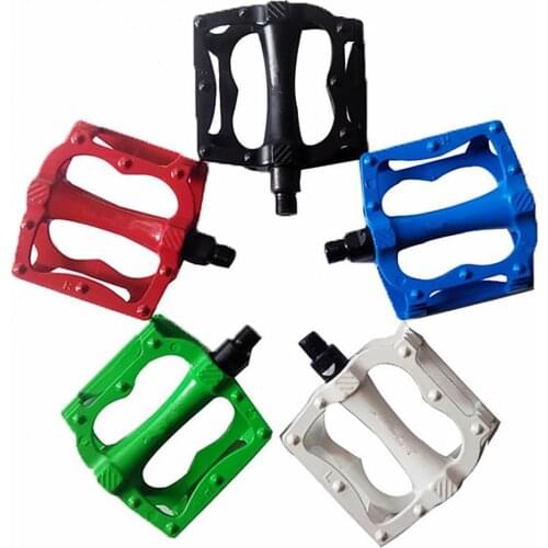 1 Pair Colourful Pedal Mountain Bike Road Cycle Aluminum Green blue white Bicycle Parts for Outdoor Folding Children bike tool