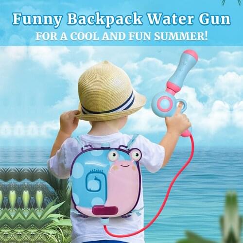 Beach Toy Water Guns Toy Sandpit Water Toy Summer Outdoor Water Game Large Capacity Play in Summer Snail Shape Backpack