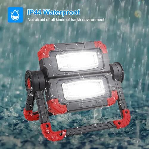 20W 2*COB Led Portable Spotlight Searchlight Folding Rotary Led Waterproof Work Light use 4*AA Battery For Repairing Camping