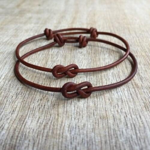 Simple Infinity Couple Bracelets His and Hers Gifts