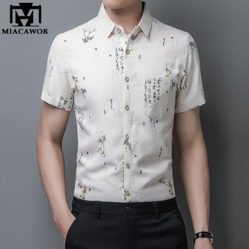 New Fashion Men Shirt Chinese Style Cotton Linen Summer Short Sleeve Casual Shirts Slim Fit Camisa Masculina Men Clothing C774
