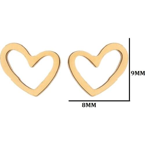 Women‘s Korean Stainless Steel Snake flower Love Round earring for Girls Fashion Heart Crown Cross Smile Umbrella Stud Earring