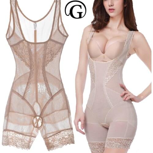 Women Sculpting Body Shapers Slimming Thigh Trimmer Corset Lace Control Waist Lingries Bra Lifter Abdominal Bodysuits