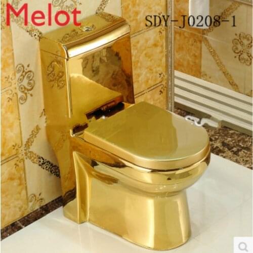 Golden ceramic color luxury wc toilet bowl gold color toilet for sale