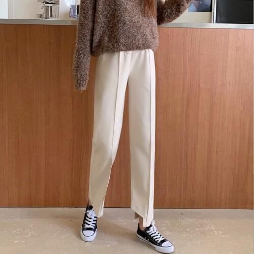 0285# Maternity Pants Spring Autumn Casual Pants Loose Comfy Belly Support Pants Elastic Waist Maternity Trousers