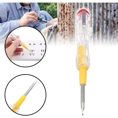 1pc Multi-function 100-500V LED Electric Test Tester Pen Screwdriver With Light Indication Mayitr Voltage Detector Probe 137mm