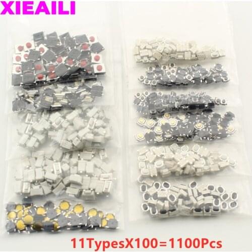 1100Pcs Tactile Push Button Switch Car Remote Key Button Microswitch For Honda/Hyundai/Kia/Toyota/Peugeot/Chevrolet M136