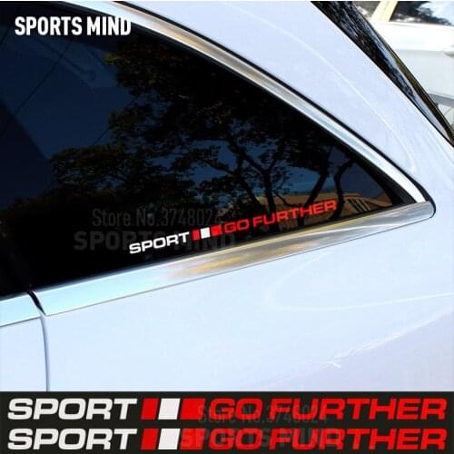 3 Pairs Go Further Car Stickers Decal Automobiles Car Styling For Ford Ranger Fusion Focus Mondeo Fiesta Kuga Auto accessories