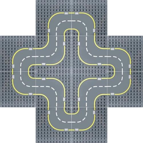 City Road Street Base Plates Accessories Building Blocks Baseplate Board DIY Building Blocks Sets Parts Toys Children Gifts