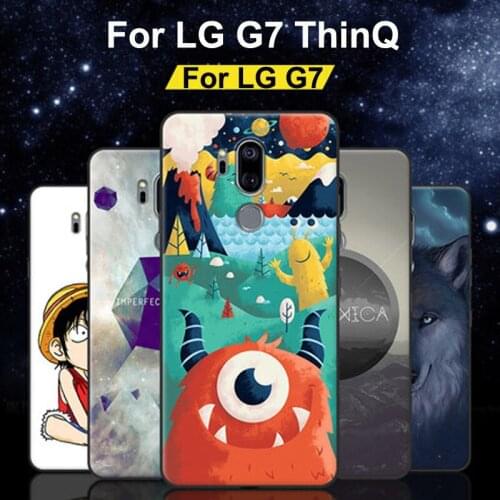 For LG G7 ThinQ Case cartoon soft Silicone TPU phone Cases For LG G7 G 7 Cover For LG G7ThinQ G710 Protective back cover shell