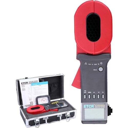 ETCR2000A+ 0.01-200ohm 65*32mm 99 Sets Stored Data Clamp-On Digital Ground Resistance Tester With Alarm Function