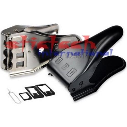 By dhl or ems 50 pieces 2015 New Unviersal 3 in 1 micro sim cutting tool nano card cutter for iphone 4 4s 5 5s sim cards cutters