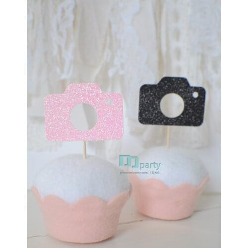 Camera Cupcake topper, photograpgher cupcake topper, camera cupcake topper