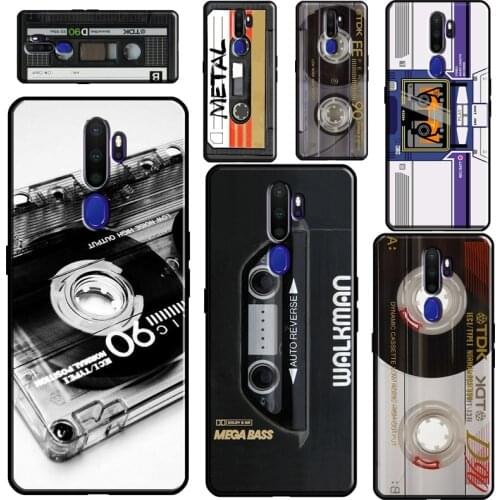 Retro Cassette Tape Phone Case For OPPO A5 A9 A31 A53 2020 A52 A72 A15 A83 A91 A1K A5S Reno2 Z Find X2 X3 Pro