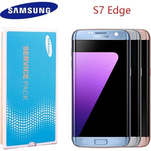 Grade AAA+++ ORIGINAL 5.5'' SUPER AMOLED LCD with frame for SAMSUNG Galaxy s7 edge Lcd G935 G935F Touch Screen Digitizer Display