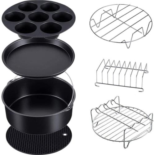 7 Set Pressure Cooker, Steamer & Air Fryer Bakeware Accessories Compatible for Ninja Foodi 5&6.5&8 Qt OP101,OP301,OP302