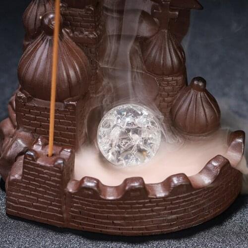 Backflow Incense Burner Exquisite Handmade Crafts Creative Ornaments for Living Room Bedroom Bathroom TUE88