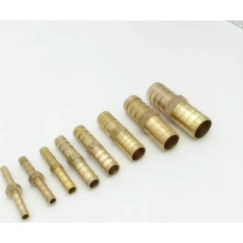 Brass Straight Hose Pipe Fitting Equal Barb 4mm 6mm 8mm 10mm 12mm 14mm 19mm Gas Copper Barbed Coupler Connector Adapter